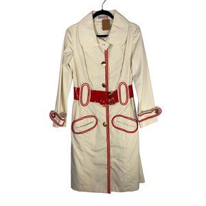 Vintage Mod Jacket 1960s Mod Coat with Vinyl Belt by Have A Nice Day